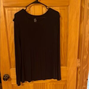 Aerie Navy Blue Pleated Long Sleeve Real Soft shirt